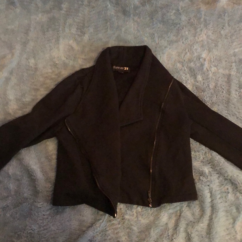 Black Forever 21 Cotton Jacket